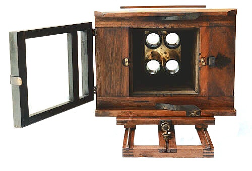 Rear view showing collodion staining.